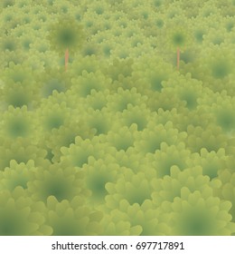 Abstract Forest Pattern Background - Vector Illustration