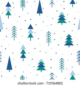 Abstract forest seamless pattern background. Childish simple hand drawn cover for design card, wallpaper, album, scrapbook, holiday wrapping paper, textile fabric, bag print, t shirt etc.