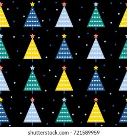Abstract forest seamless pattern background. Childish simple hand drawn cover for design card, wallpaper, album, scrapbook, holiday wrapping paper, textile fabric, bag print, t shirt etc.