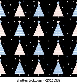 Abstract forest seamless pattern background. Childish simple hand drawn cover for design card, wallpaper, album, scrapbook, holiday wrapping paper, textile fabric, bag print, t shirt etc.