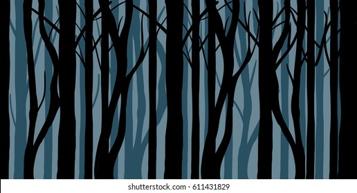 Abstract forest silhouette
vector nature, landscape illustration