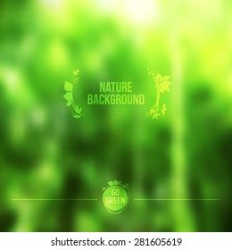 Abstract forest vector background. Ecology theme for your web pages, banners.
