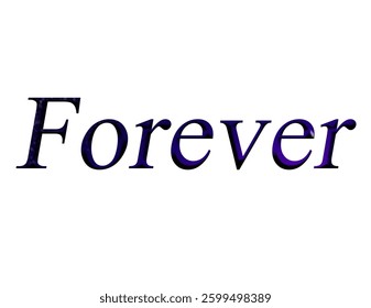 Abstract Forever Text Effect Design White Background
