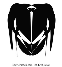 
Abstract in the form of a black shirt
