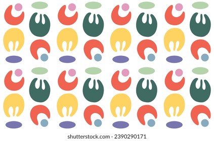abstract form colour background seamless pattern