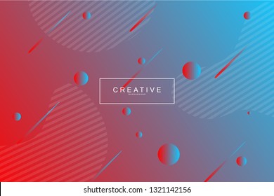 Abstract form composition background trend. Circle, wavy, dynamic background, gradient color, flowing shapes,. Usable for landing page. Trendy and modern background color.