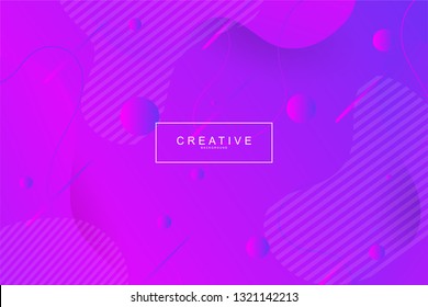 Abstract form composition background trend. Circle, wavy, dynamic background, gradient color, flowing shapes,. Usable for landing page. Trendy and modern background color.