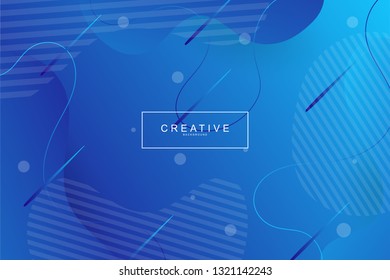 Abstract form composition background trend. Circle, wavy, dynamic background, gradient color, flowing shapes,. Usable for landing page. Trendy and modern background color.