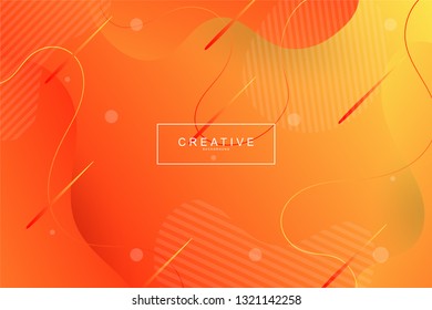 Abstract form composition background trend. Circle, wavy, dynamic background, gradient color, flowing shapes,. Usable for landing page. Trendy and modern background color.