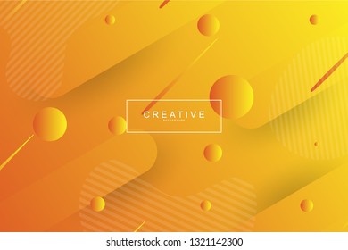 Abstract form composition background trend. Circle, wavy, dynamic background, gradient color, flowing shapes,. Usable for landing page. Trendy and modern background color.