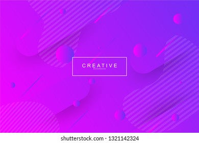 Abstract form composition background trend. Circle, wavy, dynamic background, gradient color, flowing shapes,. Usable for landing page. Trendy and modern background color.