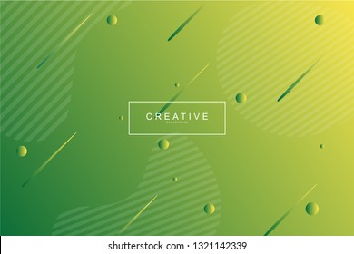 Abstract form composition background trend. Circle, wavy, dynamic background, gradient color, flowing shapes,. Usable for landing page. Trendy and modern background color.