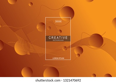 Abstract form composition background trend. Circle, wavy, dynamic background, gradient color, flowing shapes,. Usable for landing page. Trendy and modern background color