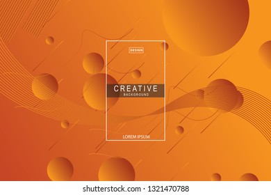 Abstract form composition background trend. Circle, wavy, dynamic background, gradient color, flowing shapes,. Usable for landing page. Trendy and modern background color
