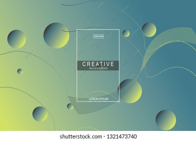 Abstract form composition background trend. Circle, wavy, dynamic background, gradient color, flowing shapes,. Usable for landing page. Trendy and modern background color