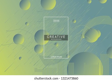 Abstract form composition background trend. Circle, wavy, dynamic background, gradient color, flowing shapes,. Usable for landing page. Trendy and modern background color