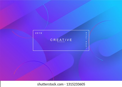 Abstract form composition cool background. Curve, circle, wavy, dynamic background, gradient color, flowing shapes. Blur banner design,. Usable for landing page. Trendy and modern background color.