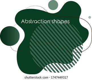 The abstract form of dark green saturated color. Elements for designers
