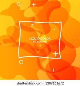 Abstract form of fluid. Liquid design. Liquid dynamic background for web sites, landing page or business presentation. Isolated gradient waves with geometric lines. Abstract geometric wallpaper