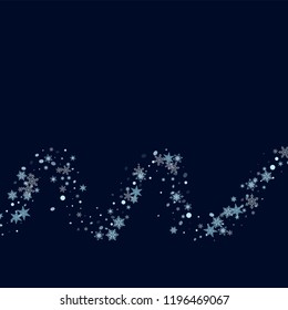 Abstract form of flying snowflakes Randomly floating snowflakes, snow flakes Bright design of packaging, wallpapers, tiles, textiles, covers