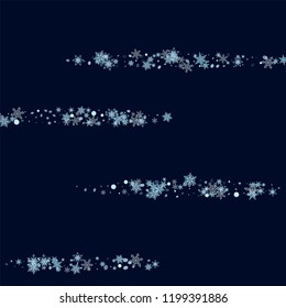 Abstract form of flying snowflakes Randomly floating snowflakes, snow flakes Bright design of packaging, wallpapers, tiles, textiles, covers