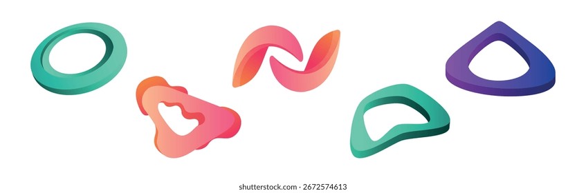 Abstract Form and Graphic Shaped Element Vector Set