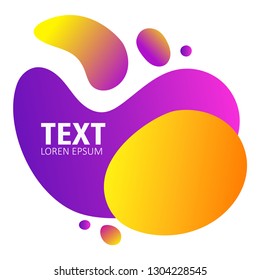 Abstract form. Liquid design. Isolated gradients soft shape. Vector illustration.