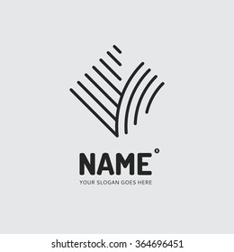 Abstract form, logo design vector template. Symbol concept icon.