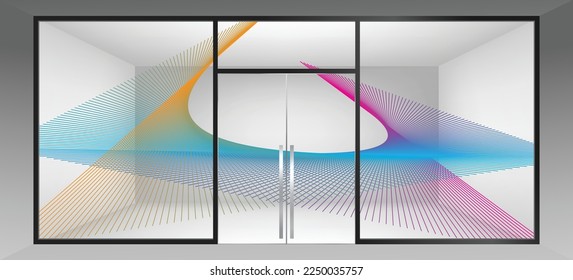 Abstract form of many lines. Colourful blending lines created using Blend Tool.