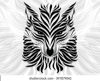 abstract in the form of a wolf for your design