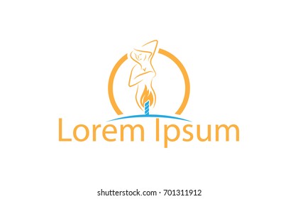 Abstract form of woman representing for cosmetics industry
