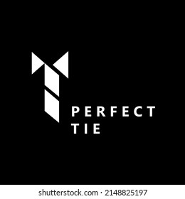 Resumen del logotipo del vector de silueta de corbata formal. Logo para productos, marca, organización y empresa.