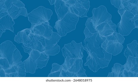 Formações abstratas emergem criando padrões contra fundo azul escuro formando detalhe papel de parede