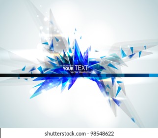 abstract  formed by triangles