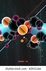 abstract forms, design elements, graffiti