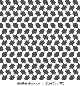 Abstract forms like a hedgehog. Monochrome textile pattern. Tile. Vector illustration.