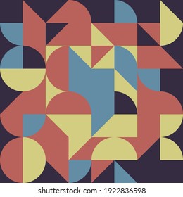 Abstract forms pattern. Round and triangles pattern.