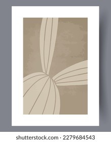 Abstract forms scandinavian fantasy wall art print. Contemporary decorative background with fantasy. Printable minimal abstract forms poster. Wall artwork for interior design.