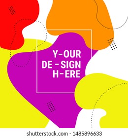 Abstract forms whit cool colours for web, poster or brochure design