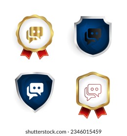 Abstract Forum Chat Badge and Label Collection, can be used for business designs, presentation designs or any suitable designs.