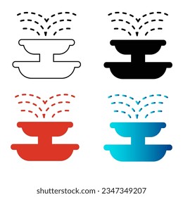Abstract Fountain Silhouette Illustration, can be used for business designs, presentation designs or any suitable designs.