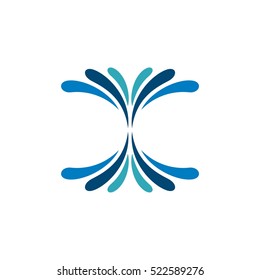 Abstract Fountain of Water Logo Template Illustration Design. Vector EPS 10.