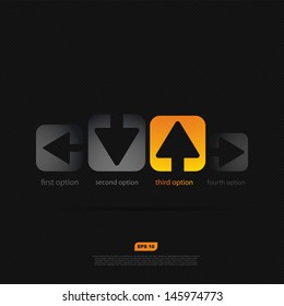 Abstract four arrows