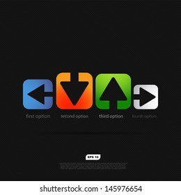 Abstract four arrows