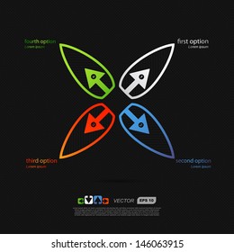 Abstract four arrows