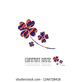 Abstract four leaf clover sign/symbol, design element. Can be used for corporate identity, company emblem, jewelry shape, print, labels, cards, manufacturing