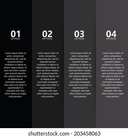 abstract four options on a special background
