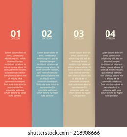 abstract four options on a special background