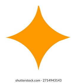 Abstractas símbolo de estrella de cuatro puntas aislado icono de elemento de diseño