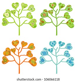 abstract four seasons tree